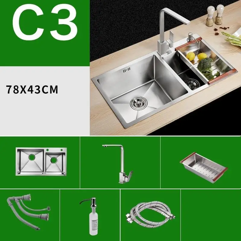 De Acero Inoxidable Tarjas Para Cocina Lavandino портативная нержавеющая сталь Куба Lavabo Fregadero Pia Cozinha кухонная раковина - Цвет: MODEL H