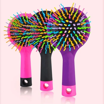 

1pcs Rainbow Volume Brush Anti-static Hair Curl Magic Massage Brush Comb Accessory Perm Wave Straight Beauty Styling Comb New