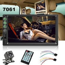 Автомобильный радиоприемник MP5 плеер 2Din 7061 MirrorLink USB 7 ''сенсорный экран мультимедийный плеер MP5 FM AUX камера заднего вида пульт дистанционного управления Автомобильный радиоприемник MP5 плеер 2Din 7061 MirrorLink USB 7 ''сенсорный экран мультимедийный плеер MP5 FM AUX камера заднего вида пульт дистанционного управления