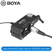 BOYA BY-MA2 Mixer Audio a doppio canale XLR Jack da 6.5mm a 3.5mm sistema microfonico Wireless per fotocamera Canon Nikon Sony DSLR