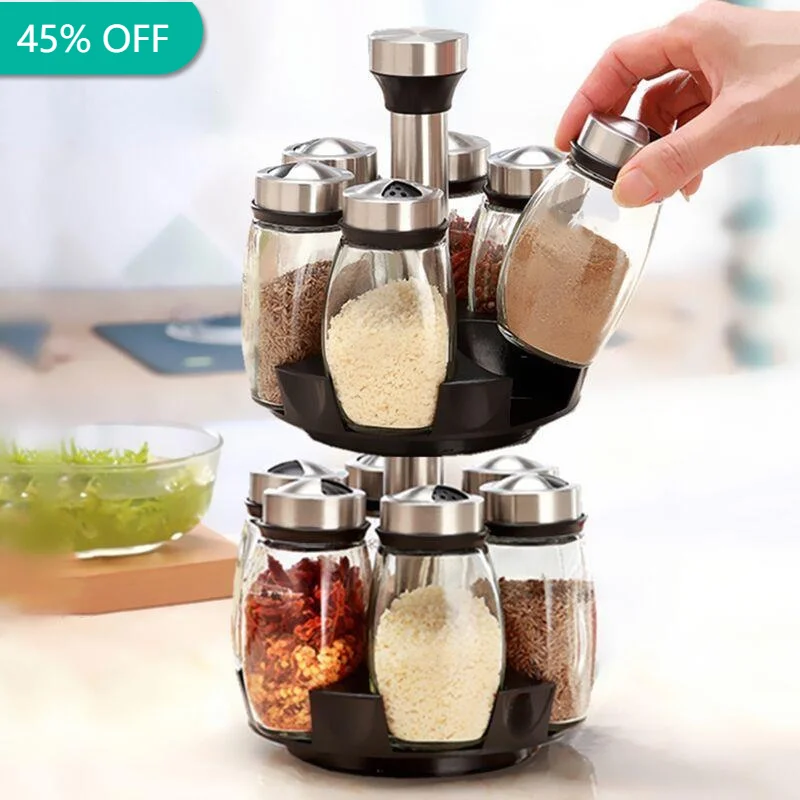 Storage Tank Solid Condiment Seal Jar Pepper Spice Shaker Glass Seasoning  Can