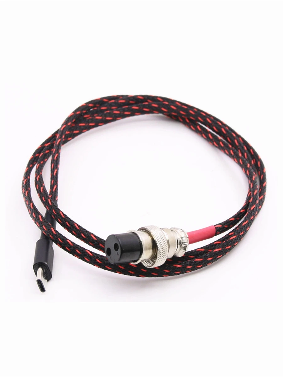 1M GX16 2Pin to Type C USB DC Power supply cable for Linear PSU LPS Hi