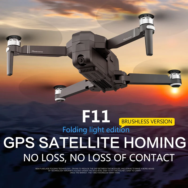 Pаспродажа SJRC F11 PRO Дрон с font b GPS b font с Wifi FPV 1080 P 2 K HD камера F11 бесщеточный Квадрокоптер 25 минут время полета складной Дрон Vs SG906 A3
