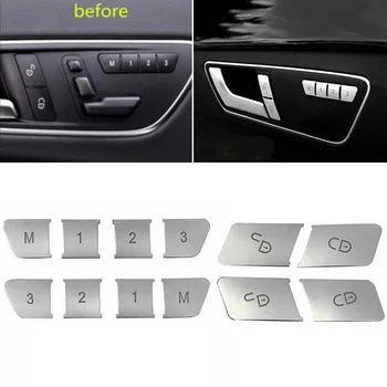 

Set Memory Button Cover Trim Seat 12pcs Replacement Interior Door Durable