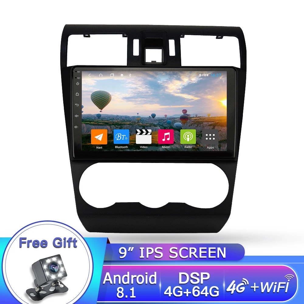 EKIY 9 ''2.5D Android 8,1 автомобильный Радио gps мультимедийный плеер 4G+ 64G Восьмиядерный для Subaru WRX Forester- навигация 2DIN DVD - Цвет: 9inch TS9 4-64