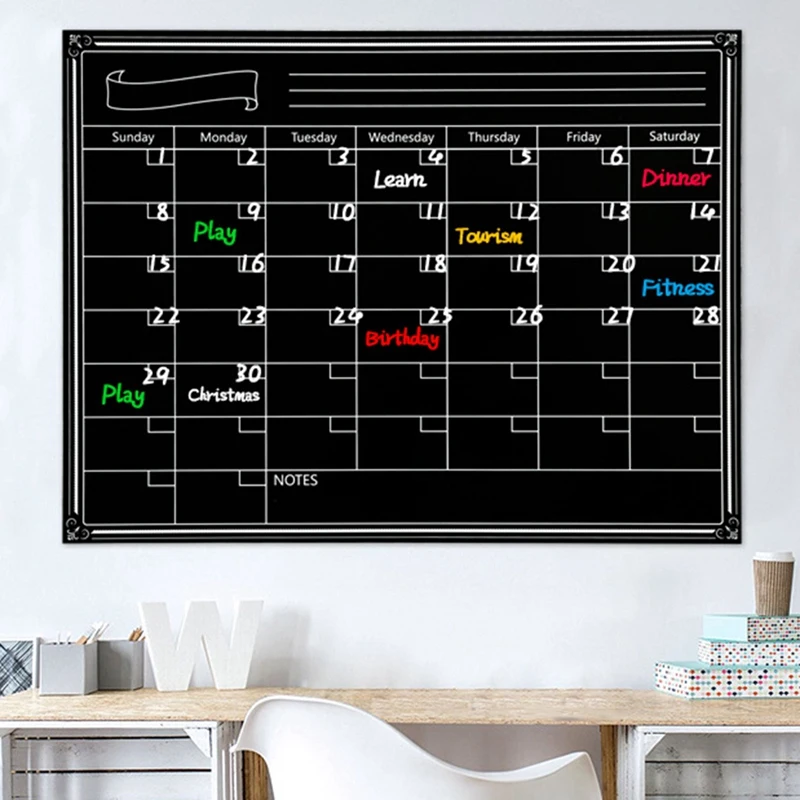 A3 Whiteboard Monthly Planner Magnetic Message Board Kitchen Daily Flexible Bulletin Memo Boards Fridge Magnet Drawing Calenda