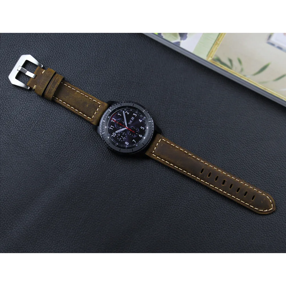 Huawei watch GT 2 кожаный ремешок для samsung Galaxy watch 46 мм gear s3 Frontier band браслет 22 мм ремешок gear S 3 Классический 46 мм