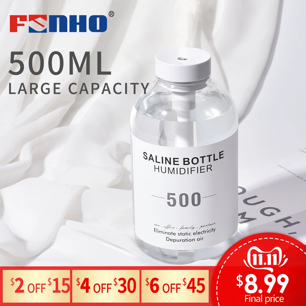 

FUNHO 500ml USB Aroma air diffuser Ultrasonic air humidifier Essential oil Aromatherapy cool mist maker for home office