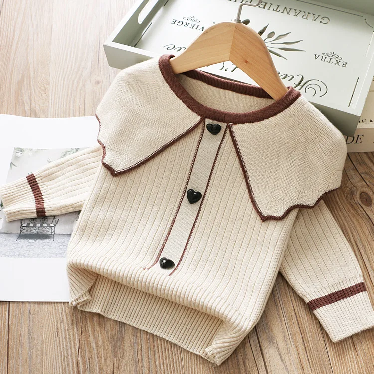 Свитера для девочек Новинка 2020 года детская трикотажная одежда девочки топ с