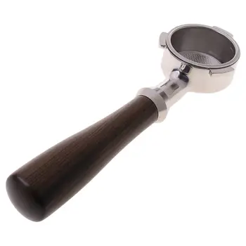 

Stainless Steel Espresso Coffee Machine Handle 51MM Bottomless Filter Holder H55A