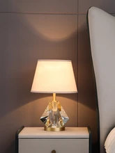 Lampe de Table moderne en cristal, livraison gratuite, pour salon chambre à coucher, lampe de chevet Simple, lumière rouge pour salle de mariage, décoration de la maison