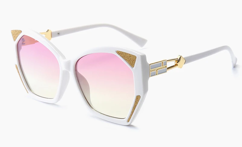 white frame Peekaboo ретро женские солнцезащитные очки Бабочка Черный Серебряный зеркальный летний Стиль Солнцезащитные очки «кошачий глаз» Для женщин uv400 - Lenses Color: white frame