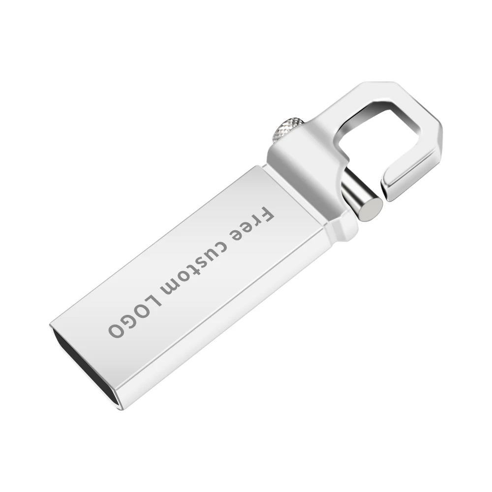 Usb флеш-накопитель, металлический флеш-накопитель 3,0, флеш-накопитель, 32 ГБ, 16 ГБ, 8 ГБ, 4 Гб, высокоскоростная usb карта, флеш-память 128 ГБ, 64 ГБ, печать логотипа - Цвет: silver Key usb 3.0