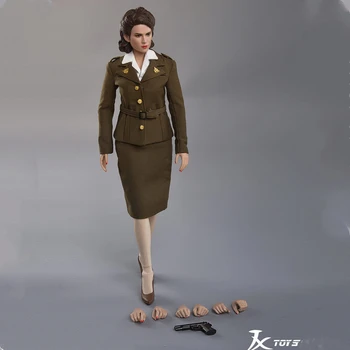 

1/6 Scale Captain America Girlfriend Peggy Carter Action Figure Model for Gifts Display Collectible JXTOYS-032