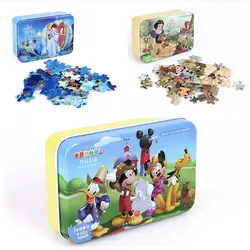 Дисней Принцесса 100 шт Белоснежка головоломка для детей 4-8 для детей Обучающие образовательные головоломки игрушки