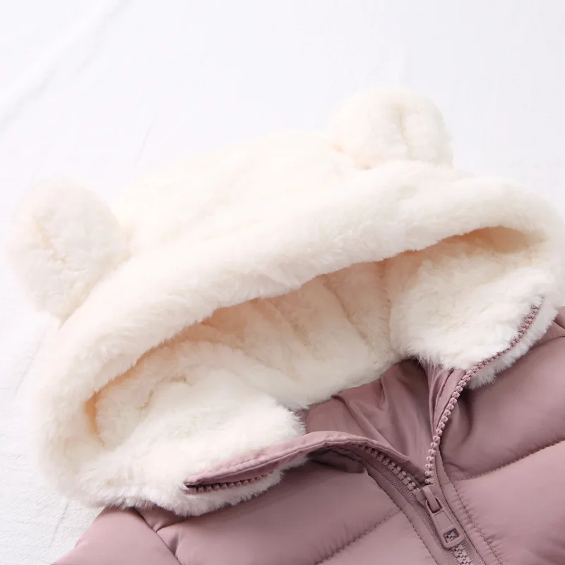 Модное крутое теплое пальто с меховым капюшоном для девочек, шерстяная куртка на молнии, розовая осенне-зимняя одежда для детей 5, 6, 7, 8 лет