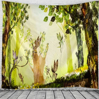 

Psychedelic fairy forest Indian Mandala HippieTapestry Wall Hanging Bohemian Gypsy Psychedelic Tapiz Witchcraft Tapestry