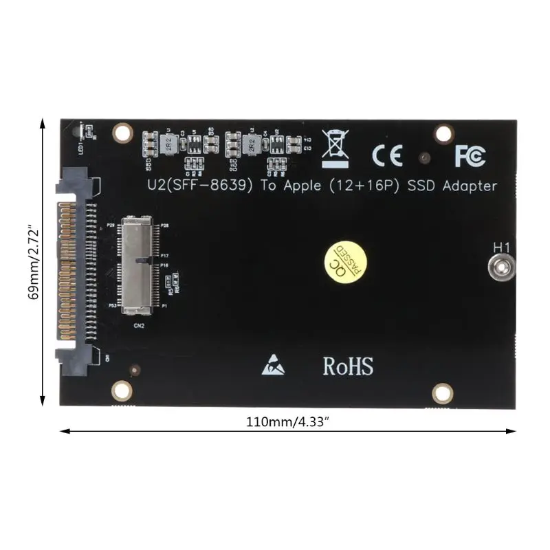SSD M2 PCIe для SFF-8639 U.2 адаптер с 3," SSD кронштейн лоток Caddy для MacBook Air Pro retina 2013 12+ 16 pin M2 SSD