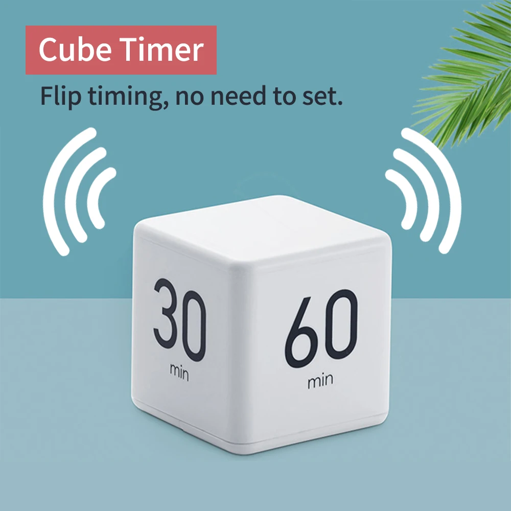 Cube Timer Digital Kitchen Countdown Alarm Flip Timing with Display Time Management for Study Sports Cooking | Дом и сад