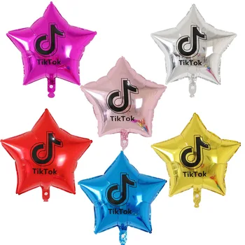 

6pcs 18inch TikTok Foil Balloons Little Video Symbol Balls Birthday Party Decoration Party Supplies Helium Balloon Air Globos