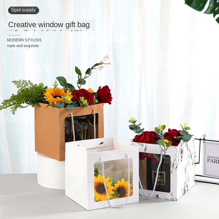 Transparent Flower Paper Bag Paper Bags Gifts Flower Packing Pots Flowers 12pcs Aliexpress