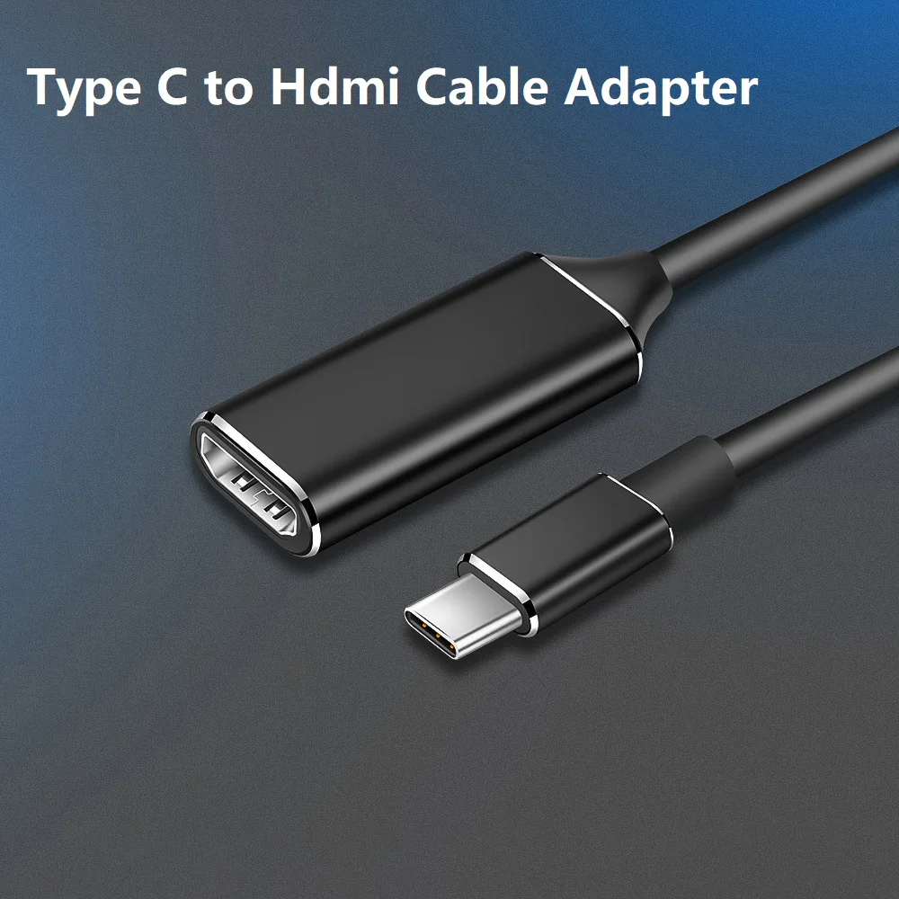 USB C к HDMI адаптер 4K 30 Гц Тип C к HDMI кабель конвертер «Папа-мама» для MacBook ПК Компьютер ТВ USB C к HDMI адаптер