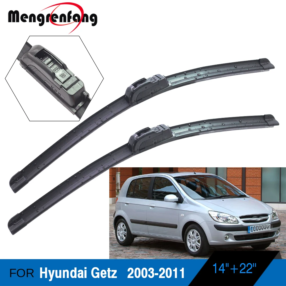 

Щетка стеклоочистителя J Hook Arms для Hyundai Getz, передняя щетка стеклоочистителя из мягкой резины, 2003, 2004, 2005, 2006, 2007, 2008, 2009, 2010, 2011
