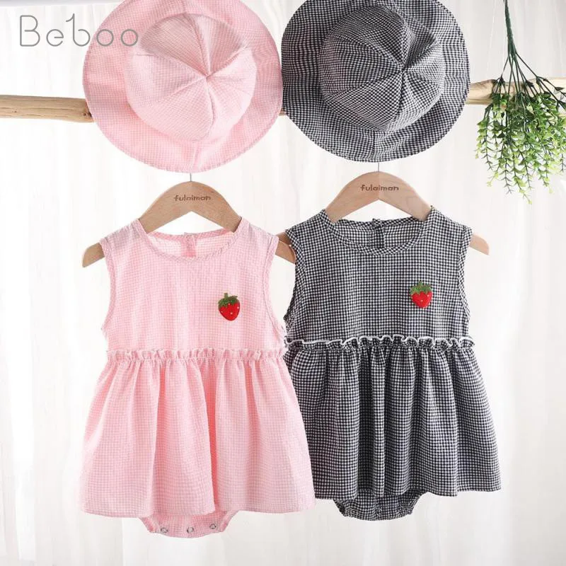 

Baby Girl Jumpsuit Summer Climbing Clothes Newborn Bodysuit Cute Sleeveless Princess Clothing Hundred Days Party Wear 0-24months