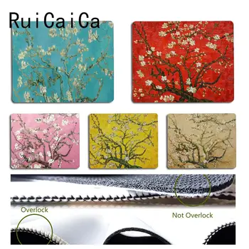 

RuiCaiCa My Favorite almond blossoms van gogh paiting laptop Gaming mouse pad Size for 18x22cm 25x29cm Rubber Mousemats