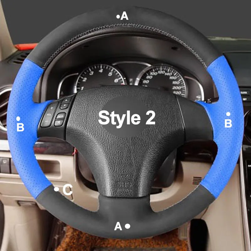 DIY крышка рулевого колеса автомобиля Volant замша для Mazda 3 Axela 2004-2009 Mazda 5 2004-2010 Mazda 6 Atenza 2003-2008 Mazda MPV