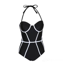 Женский купальник, Цельный купальник, черный, белый, летний, сексуальный, милый, пляжный, Y0008