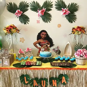

24/36/48/60pcs Aloha Luau Simulation Leaves Flowers Beautiful Creative Artificial Palm Leaves Artifical Leaves Party Tropical