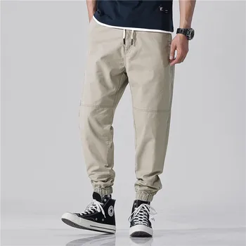 

2019 New fashion Men's jeans Brand Loose-legged Casual Pants Large Size Straight-barrel Hip-hopTools High-end quality Nine pants