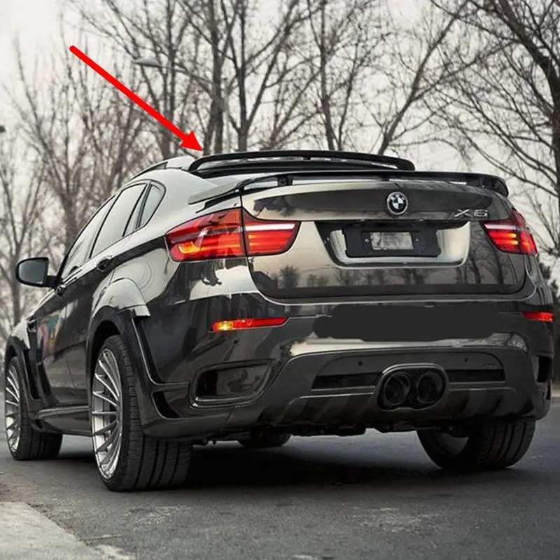 Спойлер для BMW X6 2010 2014 из абс пластика неокрашенный чехол багажника|Спойлеры и