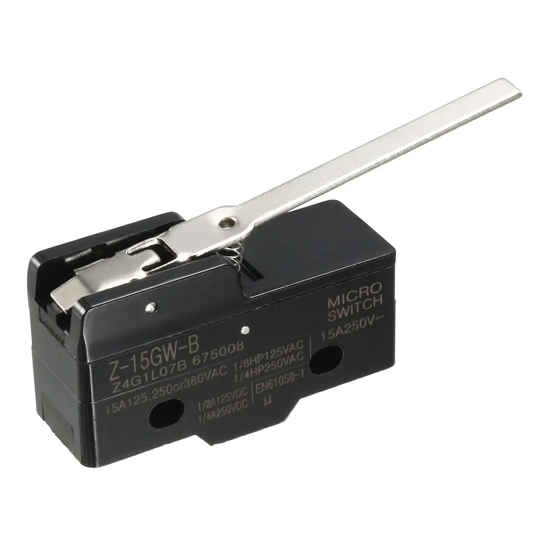 

uxcell Z-15GW-B 1NO + 1NC Long Hinge Lever Type Miniature Micro Switch