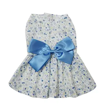 

Bowknot Pet Dress Floral Breathable Skirt Lovely Princess One-Piece Pet Clothes For Dog Puppy Bow Floral Skirt