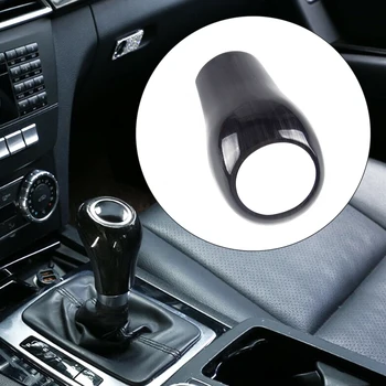 

DWCX Black ABS Wood Grain Gear Shift Knob Head Cover Fit for Benz W203 W204 S204 W211 W212