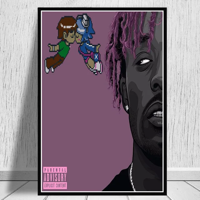 Плакатный принт Художественная Картина на холсте Lil uzi VERT Luv Is Rage Rapper хип-хоп музыкальный альбом звезда настенные картины гостиная домашний декор - Цвет: 10