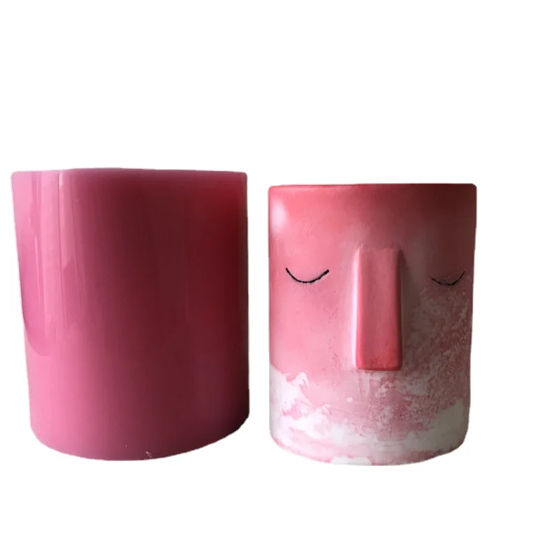 

Candle Holder Flowerpot Silicon Mould Face Baking Accessories Chocolate Resin Silicone Molds Cake Decorating Tools