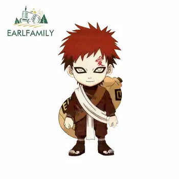 

EARLFAMILY 13cm x 6.3cm for Child Naruto Gaara Waterproof Car Stickers DIY Personality Bumper Vinyl Laptop Car Styling Decal