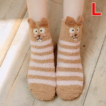 

Hot Sale 1 Pair Women Girls Indoor Floor Socks Warm Stretchy for Winter Christmas Home