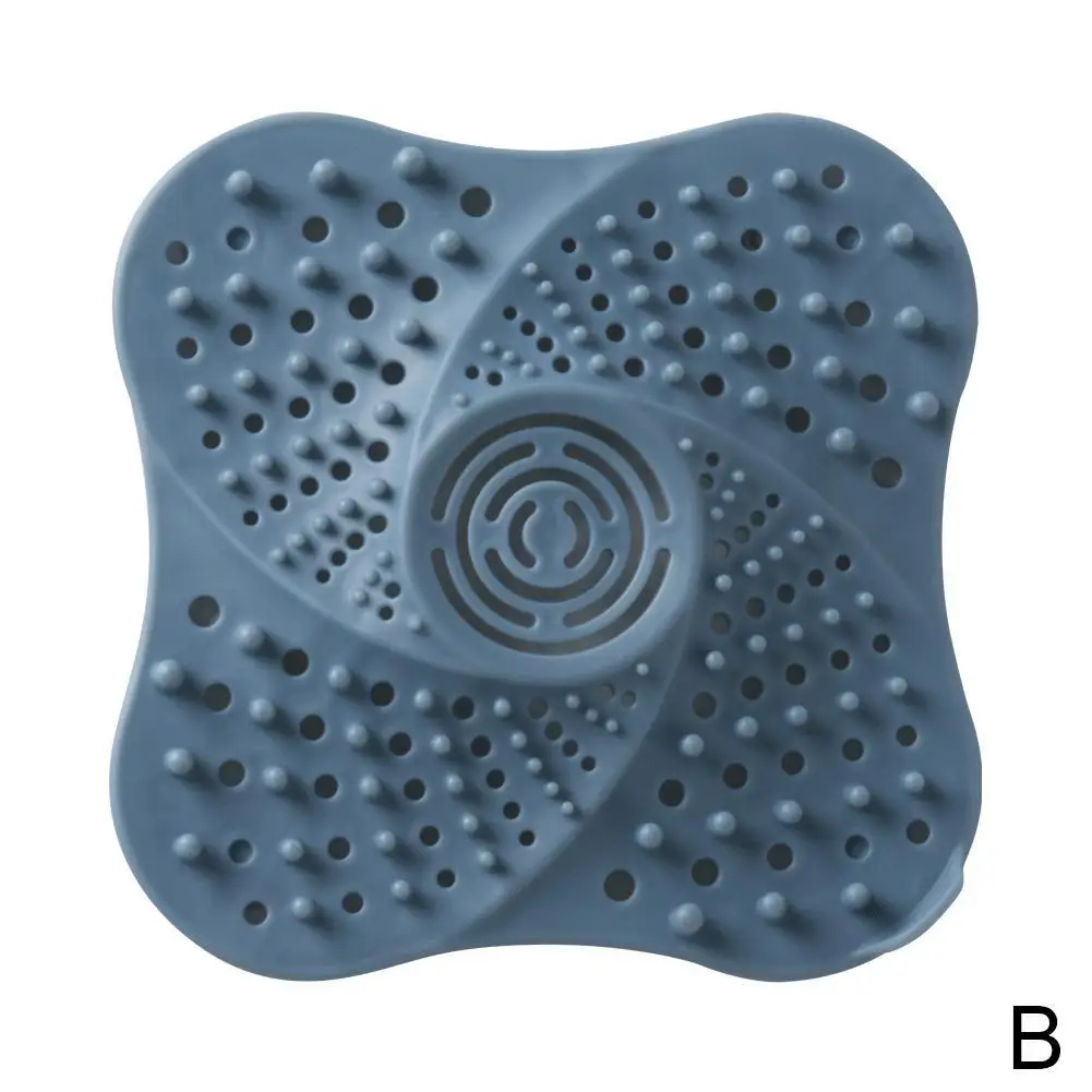 Силиконовый ситечко для раковины, Ловец волос, сливное отверстие для ванны, душа, ванна, ситечко, крышка, пробка, выпадение, ситечко, аксессуары для ванной, кухни - Цвет: B