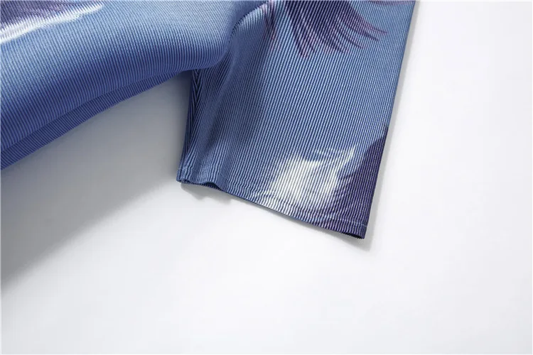 Digital feather dress summer fashion women's pleated elastic dress MIYAKE pleats please dress free shipping