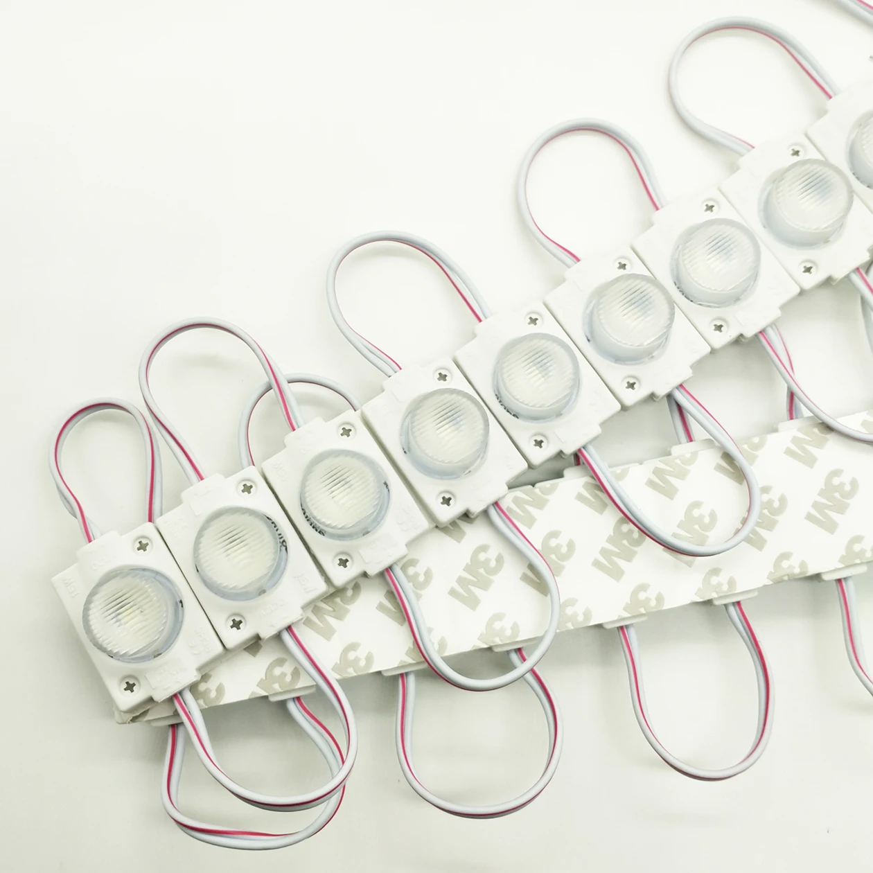 LED Module injection lens 1.5W 12V 24V 3030 Super Bright Advertising Light IP65 Waterproof Sign Backlight 20pcs