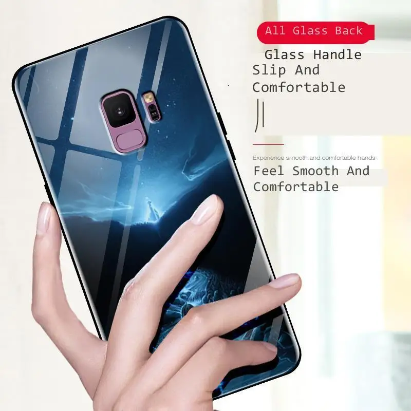 Роскошный чехол из закаленного стекла для samsung Galaxy S10 S9 S8 Plus Note 9 8 10 Pro, чехол для телефона