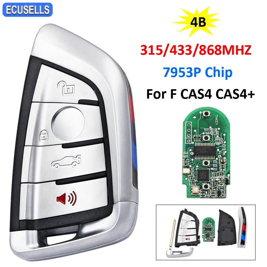 4-кнопочный смарт-ключ для автомобиля 315 МГц 433 868 7953P чип BMW F CAS4 1 2 3 4 5 6 7 серии X3 X4 X5 X6