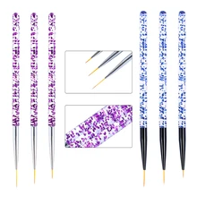 

3Pc/Set Professional Nail Art Liner Brush Set Liner Painting Pen Nail Art UV Gel Brush Pen Art Salon Home Use Gel Nail Brushes