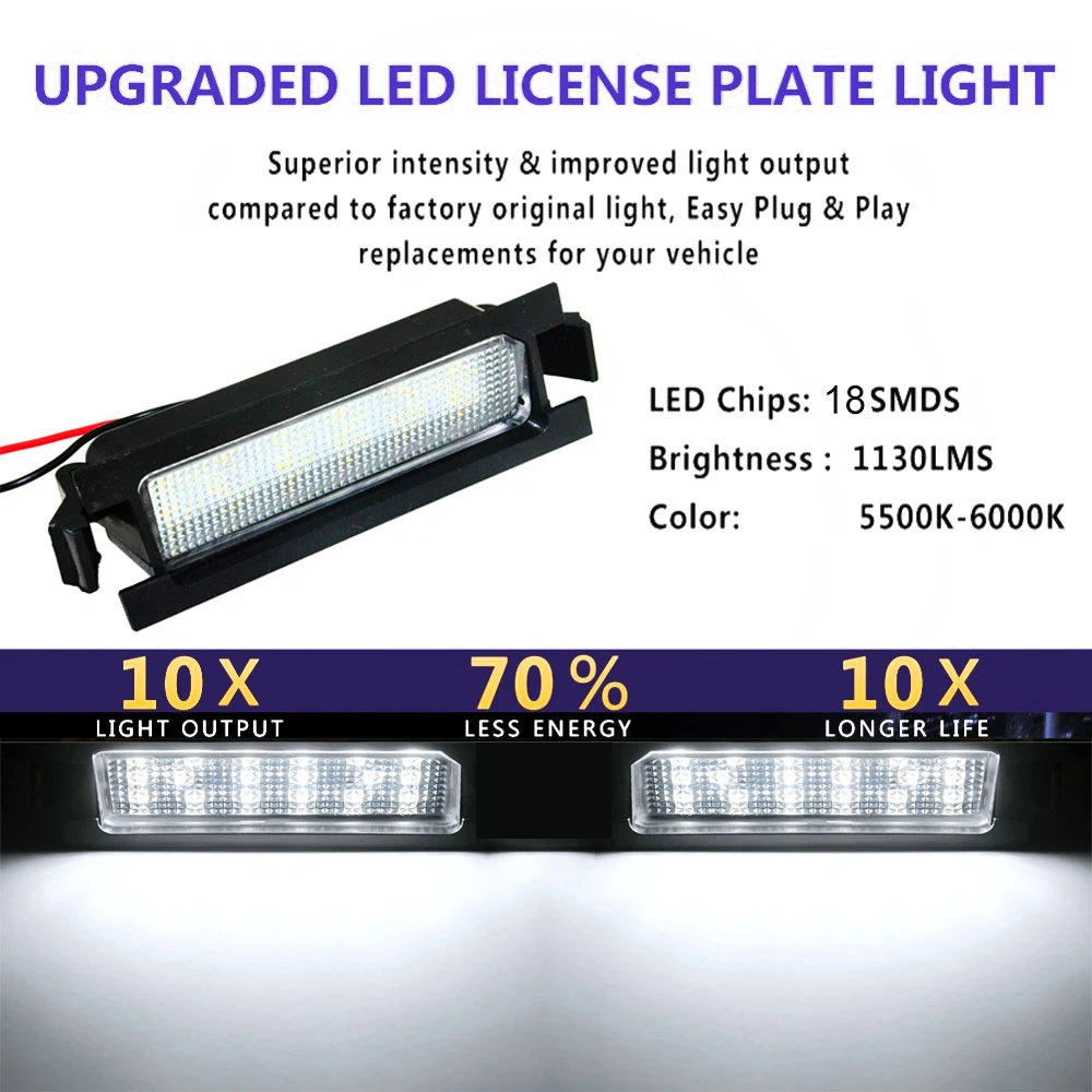 2 шт. Canbus 18SMD Led номерной знак светильник для hyundai I30(GD) CW 5D 2011-2019KIA PRO авто-Стайлинг