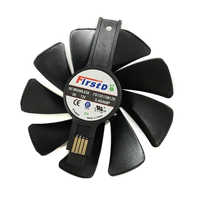 RX 580/480/470/570 100 мм 0.45AMP FD10015M12D охлаждающий вентилятор GPU для сапфир RX480 RX470 RX580 RX570 деталь нитро-двигателя Himoto Redcat VGA карты охлаждения - Цвет лезвия: Black FD10015M12D