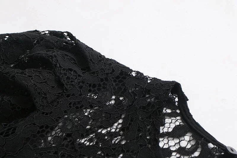Увядший английский элегантный винтажный буф рукав кружева Перспектива blusas mujer de moda кимоно рубашка для женщин женские Топы Футболка